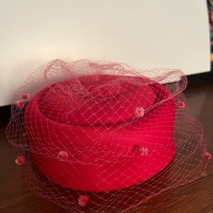 Red vintage bucket hat